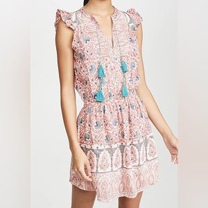 Bell by Alicia Bell Lola Mini Dress - red block print XS NWOT